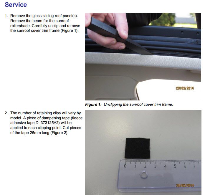 panoramic sunroof creaking